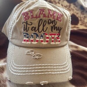 Blame it on my roots ball cap